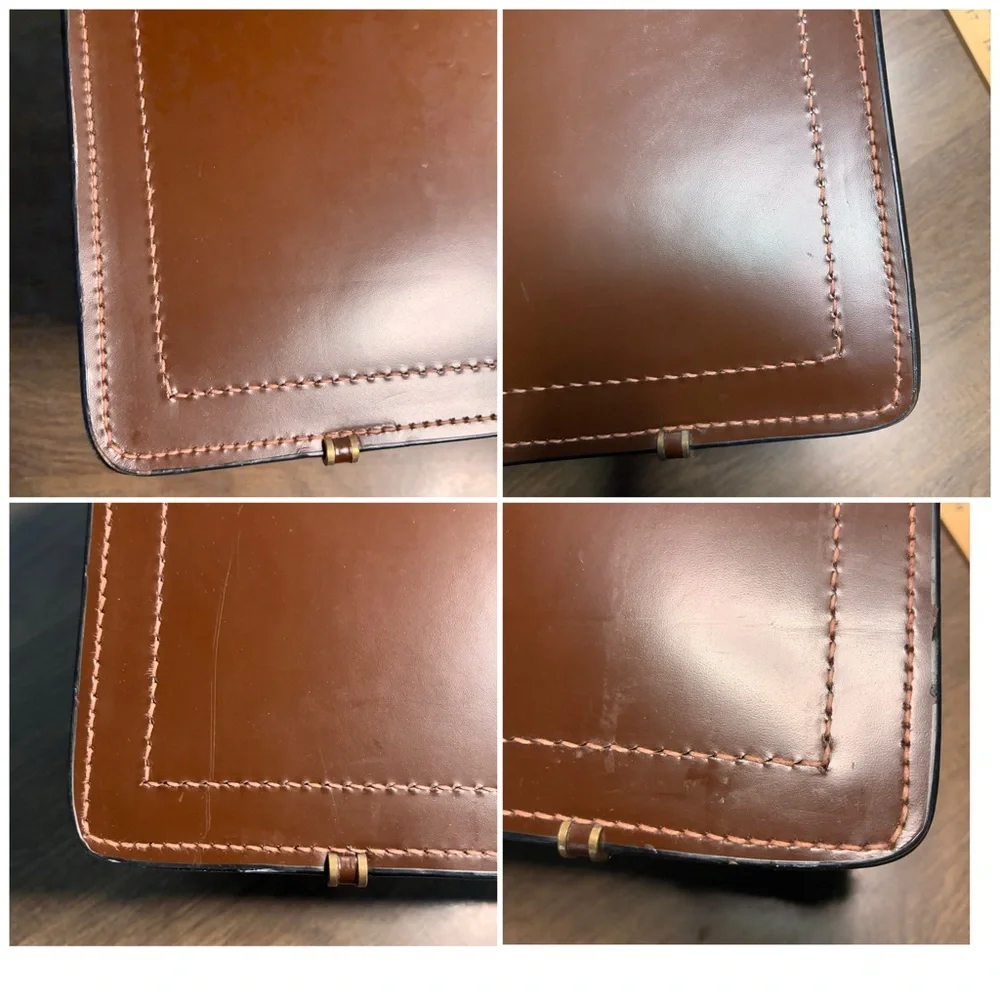 Korchmar Churchill Classic Top Frame Leather Lawyer Briefcase 18